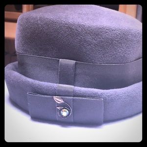 Peachbloom Velour Gray Vintage Fur Hat